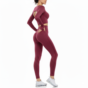 Brown Sporty High Waist Flared <b>Leggings</b> Set Sleeveless <b>Crop</b> Top Spandex Solid Yoga Gym Activewear Women - Product Image 1