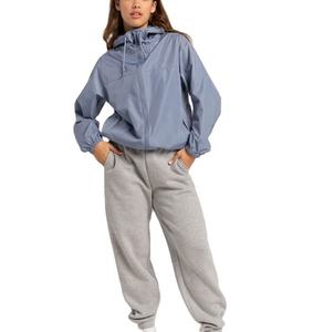 Veste coupe-vent pour femmes grandes tailles, fabrication OEM, sur mesure, respirante, en toile tricotée, imperméable, couleur et logo personnalisés - Product Image 5