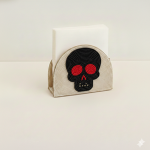 Porta Servilletas con Diseño Único Hecho a Mano, Sombrero de Bruja Espeluznante con Cuentas y Flecos, Decoración de Mesa Premium para Halloween 2026 - Product Image 5