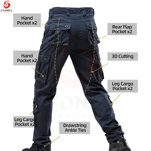 Pantalon cargo pour homme, style unique, respirant, séchage rapide, léger, 100% coton, résistant à la déchirure, pour la chasse, la pêche, la randonnée, le camping - Product Image 4