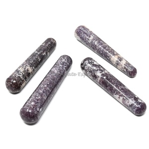Baguette de massage en serpentine pour artisanat en pierre semi-précieuse Points de guérison des pierres précieuses Obélisque en cristal pour le massage - Product Image 2