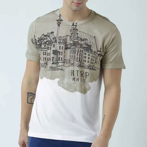 Camiseta Blanca de Manga Corta para Hombre, Cuello Redondo, Corte Regular, Algodón Jersey, Color Sólido Informal, Diseño con Ribete en Contraste, HILTON ENTERPRISES - Product Image 1