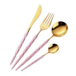 Ensemble de couverts élégants en acier inoxydable pour restaurant, vaisselle de luxe pour événements - Product Image 3