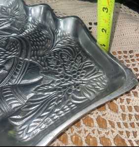 Tree-Shaped Stainless Steel Eco-Friendly <b>Decorative</b> <b>Plate</b> Engraved Floral Bell Design Modern Handmade Serving Tray for Back - Product Image 2