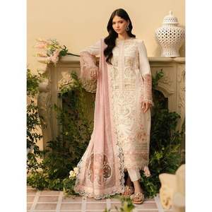 Traje Salwar Kameez Pakistaní Bordado para Mujer, Listo para Usar, para Fiestas, Festival Eid, Diseño Personalizado OEM, Venta al Por Mayor, Musulmán - Product Image 1
