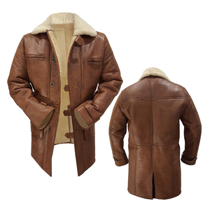 Wholesale Men Genuine Premium Leather Slim Fit Biker Style Winter Fashion Motorcycle <b>Jacket</b> Windproof <b>Waterproof</b> Sheep Stand - Product Image 4