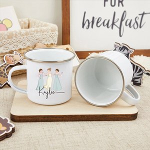 Tasse en émail à bord argenté Uionen, article ménager personnalisé avec impression de logo, tasse en céramique de 350 ml. Gobelet écologique - Product Image 3