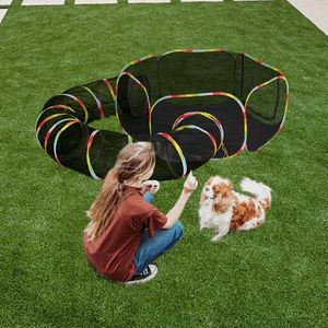 Tienda de juegos para gatos portátil al aire libre de Color arcoíris, corralito para gatos interior/exterior, recinto para gatos, conejos, animales pequeños - Product Image 6