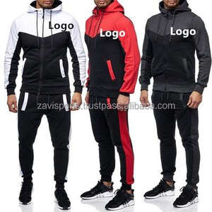 Conjunto Deportivo de Alta Calidad para Hombre, con Logotipo Personalizado, Felpa Técnica, para Gimnasio y Jogging, 100% Algodón, con Capucha y Cremallera Delantera, Estilo de 2 Piezas - Product Image 1