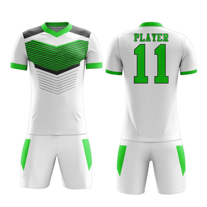 Ensemble d'uniformes de football unisexes de haute qualité 100% polyester, short imprimé à l'avant, anti-UV, séchage rapide, respirant, kit de sport d'équipe - Product Image 1