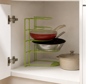 Premium 5-Tier <b>Pot</b> and Pan Organizer Rack for Kitchen Heavy Duty Metal Cookware <b>Holder</b> & Space Saving Pantry Storage Solution - Product Image 2
