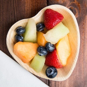 Elegant Areca Palm Leaf Heart Shapes Plates 8 Inches <b>Compostable</b> Party Tableware for Desserts Fast Food and Parties Plates 2026 - Product Image 1