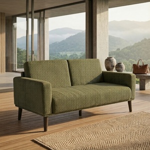 Modern 2 Seater Comfortable Minimalist Sofa Set KD Design Space Saving Foam Upholstered Living Room - Product Image 2