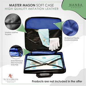 MM Soft <b>Case</b>-Imitation Leather Luxury Zipper Closure Lightweight Freemason Royal Arch Premium Soft Masonic <b>Case</b> - Product Image 4