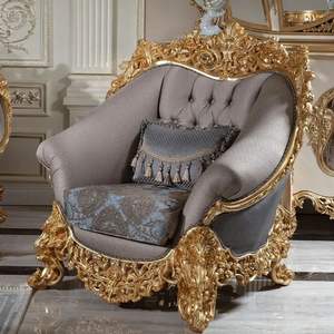 Juego de Sofás Clásicos de Lujo, Tallados en Caoba, con Esponja, en Forma de L, para Apartamentos y Hoteles, Diseño Tradicional Indonesio - Product Image 3