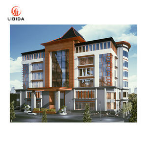 2025 nouveau type de bâtiment d'hôtel moderne cadre en aluminium panneaux de verre de mur-rideau revêtement de <span class=keywords><strong>façade</strong></span> <span class=keywords><strong>isolé</strong></span> - Product Image 1