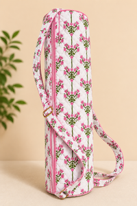 Sac de transport pour tapis de yoga en coton tissé de qualité supérieure avec bandoulière réglable, lavable, design moderne, motif imprimé, pour le fitness et les voyages - Product Image 3