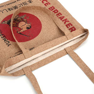 Bolsa de Compras Reutilizable de Lona de Yute con Costuras Resistentes y Diseño Elegante - Product Image 1