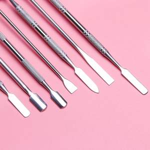 Oferta Caliente: Espátulas Desechables de Acero Inoxidable 7 en 1 para Cutículas, Mezcla de Polvo para Uñas, Varillas para Tono y Removedor de Manicura - Product Image 5