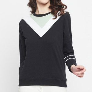 เสื้อสเวตเชิ้ตคอกลมผู้หญิงสำหรับฤดูหนาวขายส่ง-ผ้าฝ้าย 100% สตรีทแวร์ พิมพ์ลายโลโก้ด้านหน้า ปรับแต่งขนาดได้ เป็นมิตรกับสิ่งแวดล้อม จัดส่งรวดเร็ว - Product Image 1