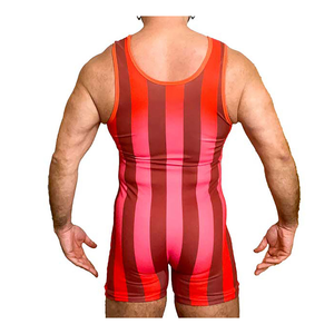 Maillot de lutte personnalisé pour hommes, imprimé or, vente en gros, pas cher, séchage rapide, extensible, en Spandex/Polyester, respirant, léger, devant uni - Product Image 6