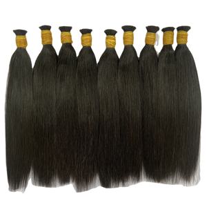 Cheveux pour en vrac, vietnamien/cambodgien naturel droit 100% cheveux humains bruts | Traiter la couleur noire naturelle 8 pouces à 30 pouces - Product Image 1