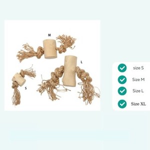 Barra de Madera de Café Premium para Perros con Cuerda de Fibra Natural para Masticadores Agresivos, Fábrica en Vietnam ANGLE - Product Image 6