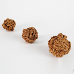 Handcrafted Coconut Husk Rope Ball <b>Toys</b> Support Dental Health, Reduce Anxiety And Keep Dogs Happily Engaged <b>For</b> Longer Playtime - Product Image 1