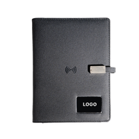Carnet OEM CARDSILK avec batterie externe, couverture rigide en cuir PU, coffret cadeau, agenda multifonctionnel pour bureau d'entreprise, logo personnalisé
