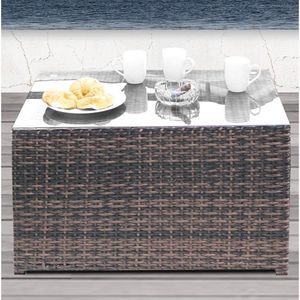Fully Assembled <b>Brown</b> Outdoor Coffee <b>Table</b> - Product Image 4