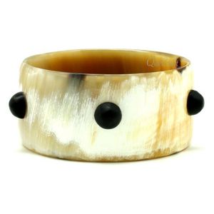 Pulseras Redondas de Cuerno de Búfalo Natural Pulido al por Mayor, Brazaletes Tribales Hechos a Mano, Joyería Sostenible para Bodas de Curio Craft - Product Image 2