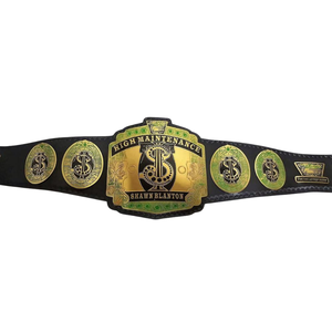 Cinturón de Campeonato WWE Personalizado de Alto Mantenimiento con Diseño Dorado y Verde, Cinturón de Título Personalizado para Fanáticos y Coleccionistas - Product Image 1