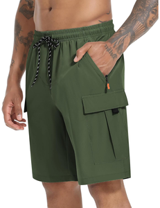 Shorts cargo pour hommes, multi-poches, décontractés, pour l'extérieur, mode été, durables, confortables, coupe décontractée, design personnalisé - Product Image 1