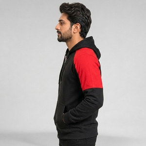Sweat à capuche zippé décontracté pour homme, en mélange de coton premium, respirant, intérieur doux, fermeture éclair intégrale sur le devant, coupe confortable, vêtement quotidien - Product Image 3