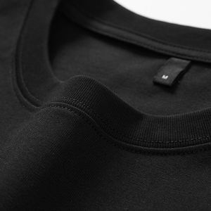 270GSM Custom Knitted Oversized Men Long Sleeve T Shirt Plain <b>White</b> 100% Cotton Heavyweight <b>Tee</b> - Product Image 5