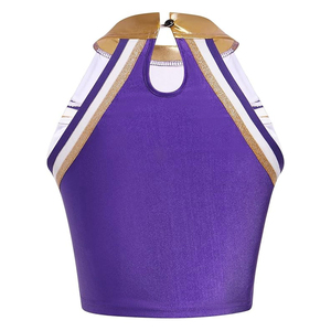 Uniformes de Porristas con Logotipo Personalizado, Conjunto Blanco sin Mangas de Poliéster, Nuevo Estilo, Práctica Escolar, Servicio OEM - Product Image 4