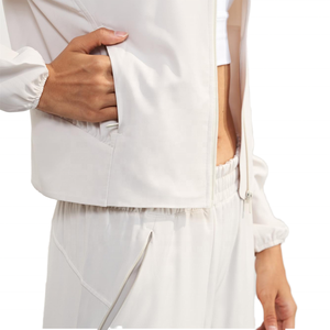 Chaquetas deportivas con cremallera para mujer, ropa deportiva con logotipo personalizado para gimnasio, entrenamiento para correr, yoga, pista recortada - Product Image 4