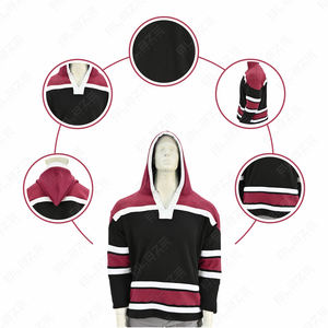 OEM Sweat-shirt à capuche surdimensionné à panneaux multiples avec cordon de serrage Sweat-shirt pour hommes Nouvelle mode Rue Panneau contrasté Frange Sweats à capuche pour hommes - Product Image 5