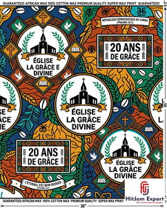 Customized African Wax Print Fabric Manufacturer Church Anniversary Convention Celebration Uniform Fundraising Textile Supplier - Product Image 1