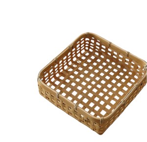 Panier en bambou moderne, contenants de rangement ronds, boîte à nourriture tressée, organisateur de cuisine, décoration pour la maison et le jardin, articles ménagers, bac de rangement - Product Image 3