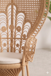 Handmade Natural Rattan Peacock Chair Sustainable Wicker Armchair For Boho Home Decor Luxury Wedding Events Outdoor Patio Furnit - Product Image 6