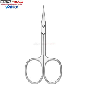 SIGAL MEDCO Customized 3.5\" 4\" Manicure Pedicure <b>Tool</b> Double Curved Stainless Steel Nail <b>Cuticle</b> Scissors Ceramic Straight - Product Image 6