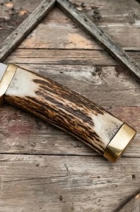 Couteau à Découper à Lame Pointue avec Manche en Bois de Cerf, Lame en Acier Inoxydable de 0,35 mm d'Épaisseur, Longueur Totale de 6 Pouces, Étui en Cuir - Product Image 3