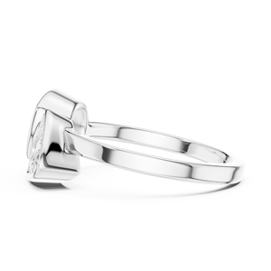 Bague solitaire minimaliste en moissanite plaquée or pour femme, cadeau de mariage - Product Image 1