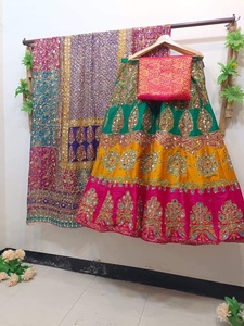 2022 vente chaude indien pakistanais dernière soie brute lourde brodé Gharara fantaisie Salwar Kameez robe en mousseline de soie à la main pour - Product Image 6