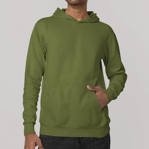 Sweat à capuche homme coupe classique, prix usine, vêtement de travail durable, tissu anti-boulochage pré-rétréci, sweat uni décontracté pour le quotidien - Product Image 3