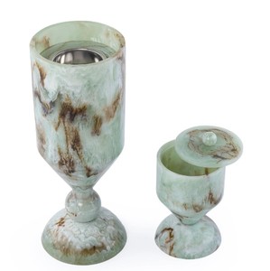 Luxury Green Resin <b>Bakhoor</b> Mabkhara Arabic <b>Oud</b> Incense Burner Refillable Minimalist Home Fragrance Decor - Product Image 2
