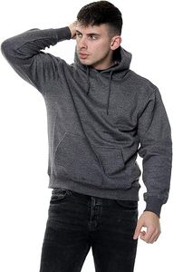 เสื้อฮู้ดผู้ชายสีเทาเข้ม ทรงปกติ ผ้าฝ้ายเฟรนช์เทอร์รี่ สวมใส่สบายๆ สำหรับฤดูใบไม้ร่วง มีกระเป๋า - Product Image 1