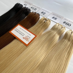 Trama de doble máquina marrón claro Paquete de cabello Remy vietnamita mano suave materia prima al por mayor - Product Image 4