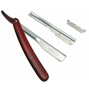 Rasoir droit de barbier en acier inoxydable allemand pour le rasage de la barbe et l'épilation - Product Image 2